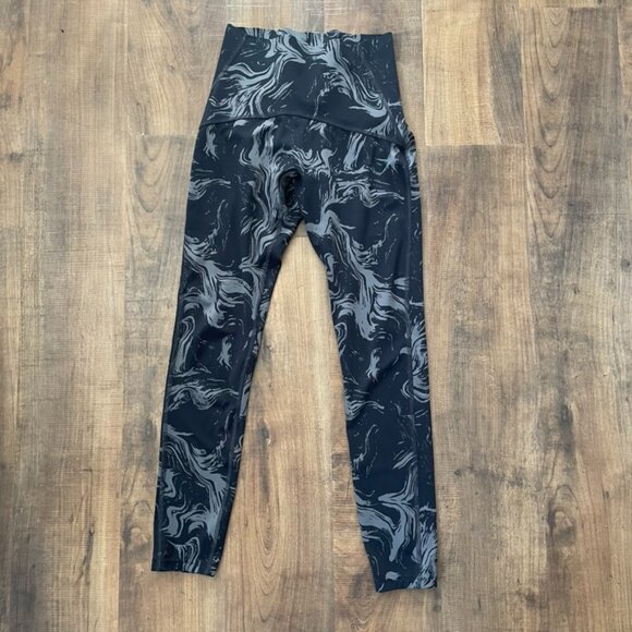 Gymshark Women’s Black Gray Marble Scrunch Leggings S - Picture 1 of 7